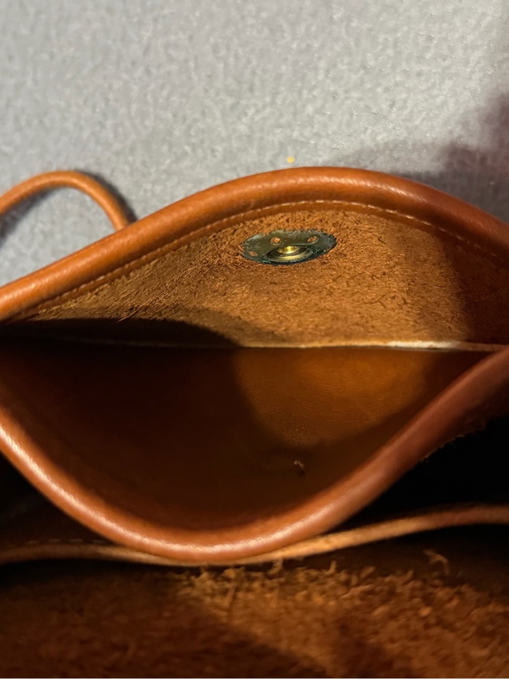 AS IS Vintage Coach Brown Leather Crossbody Belt Bag - Picture 8 of 11